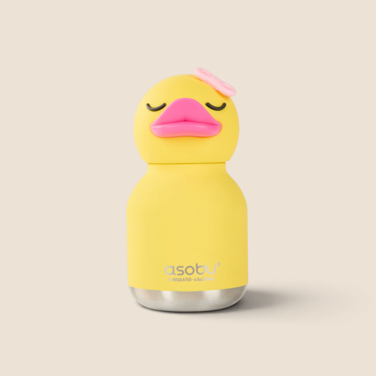 Mini Buddy 6.7oz Water Bottle w/ Key Ring- Blossom Duck