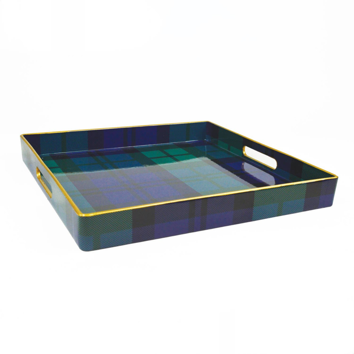 Blue Tartan Highland Holiday Serving Tray