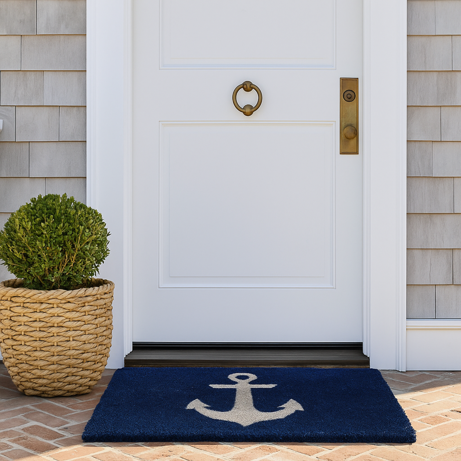 Blue Anchor Doormat