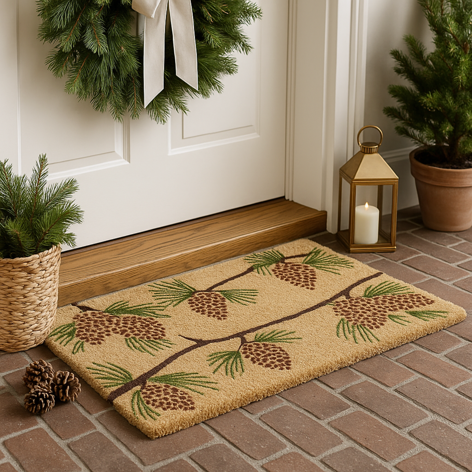 Pine Cone Doormat