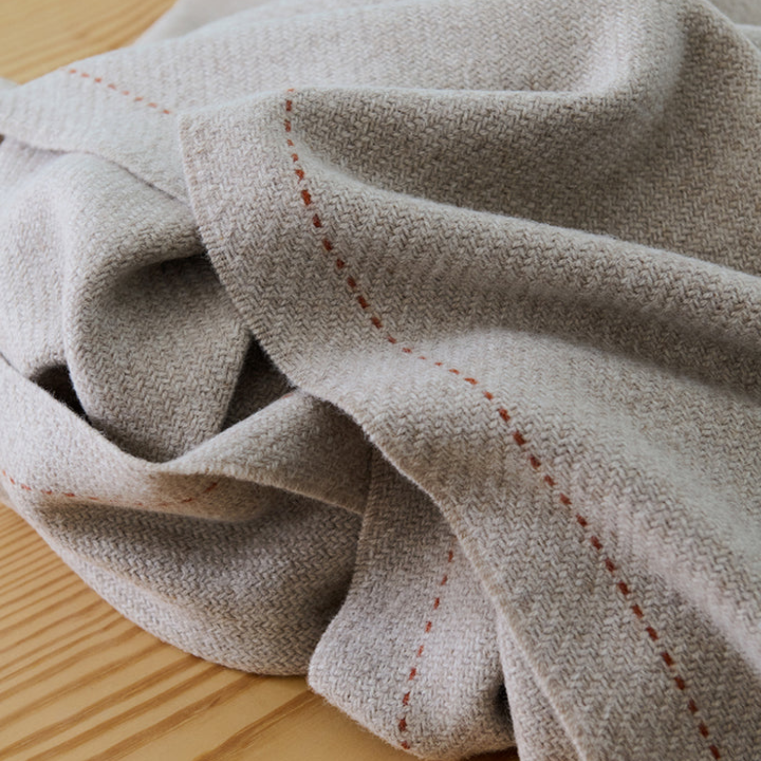 Highland Alpaca Beige Wool Throw