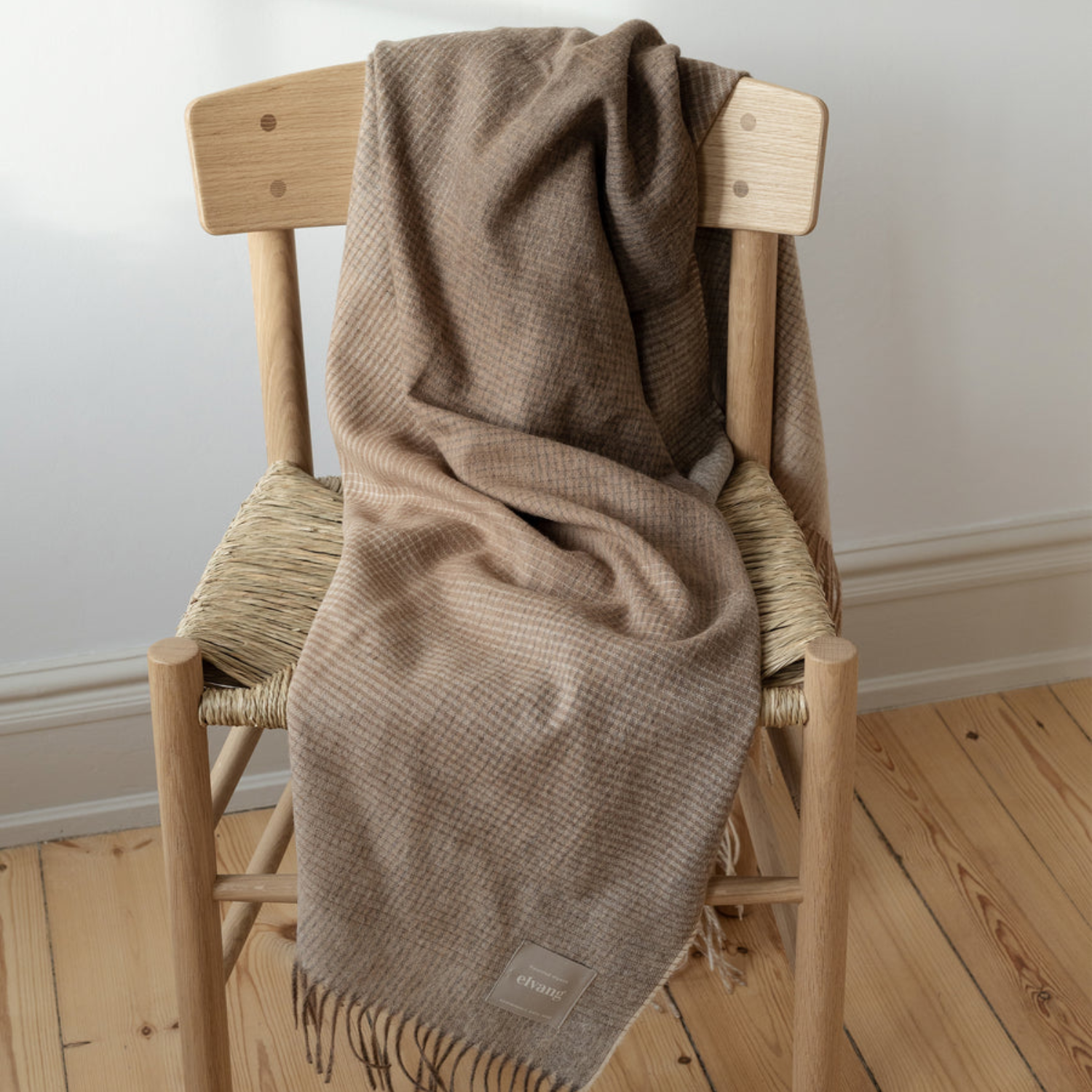 Ombre Camel Wool Throw
