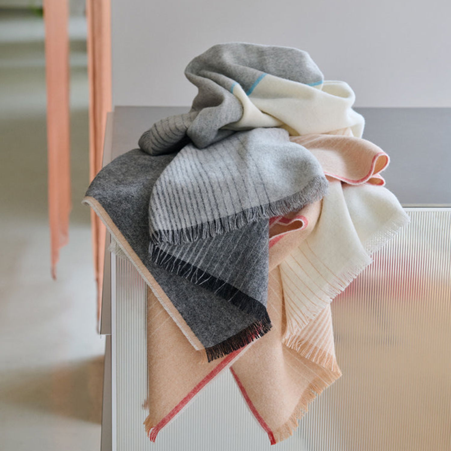 Graphic Black/Brown Wool Throw