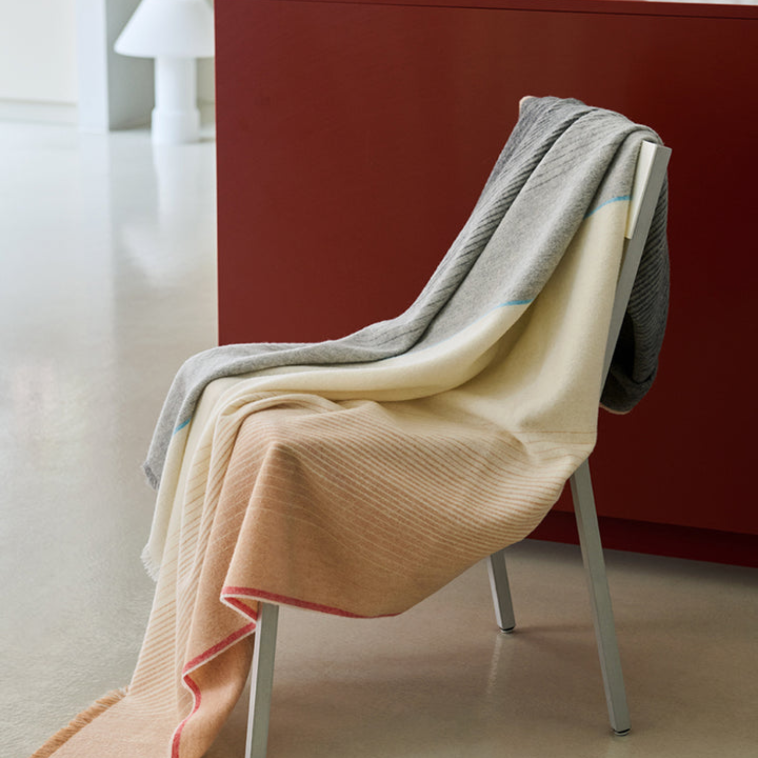 Graphic Black/Brown Wool Throw