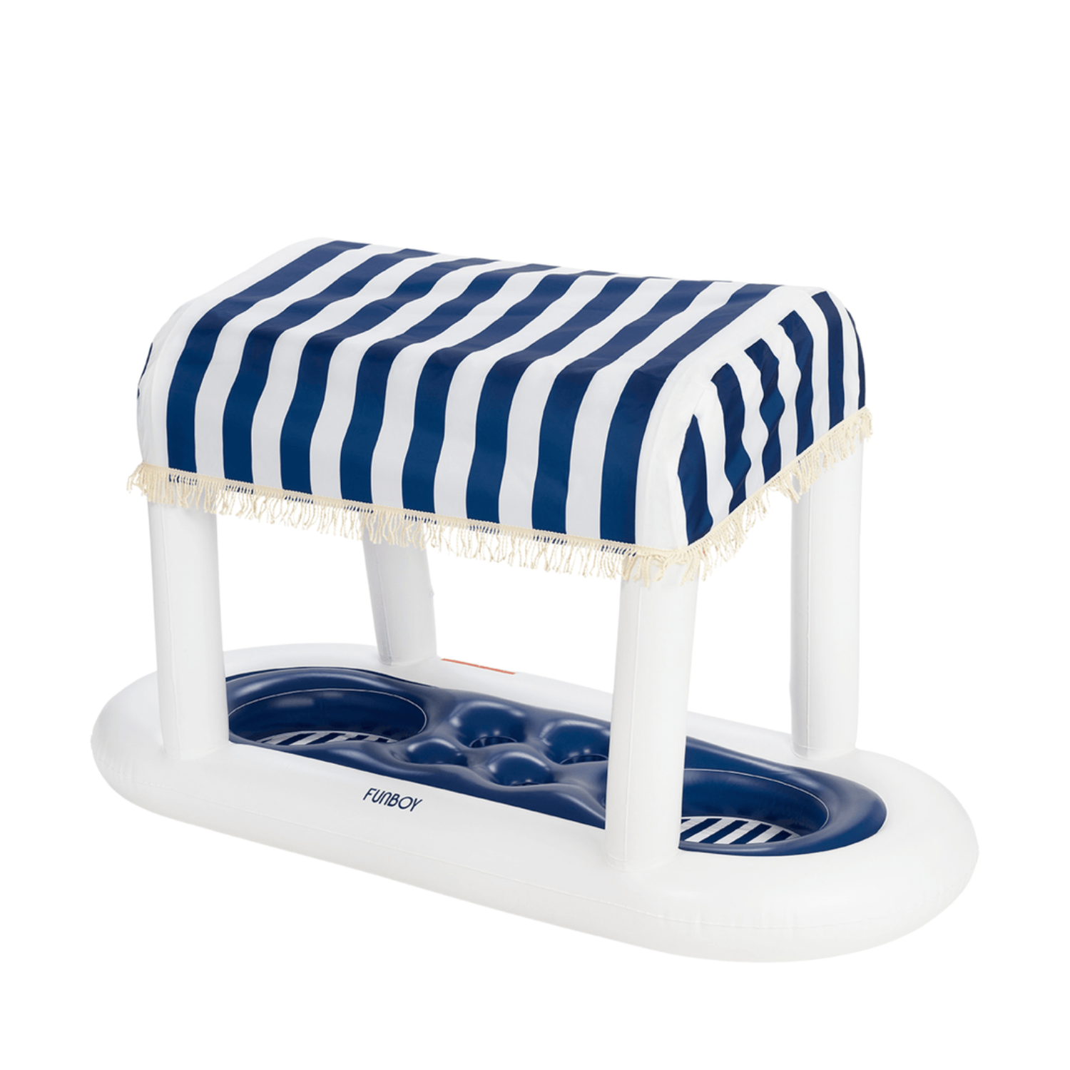 Inflatable Candy Striped Navy Cabana Bar