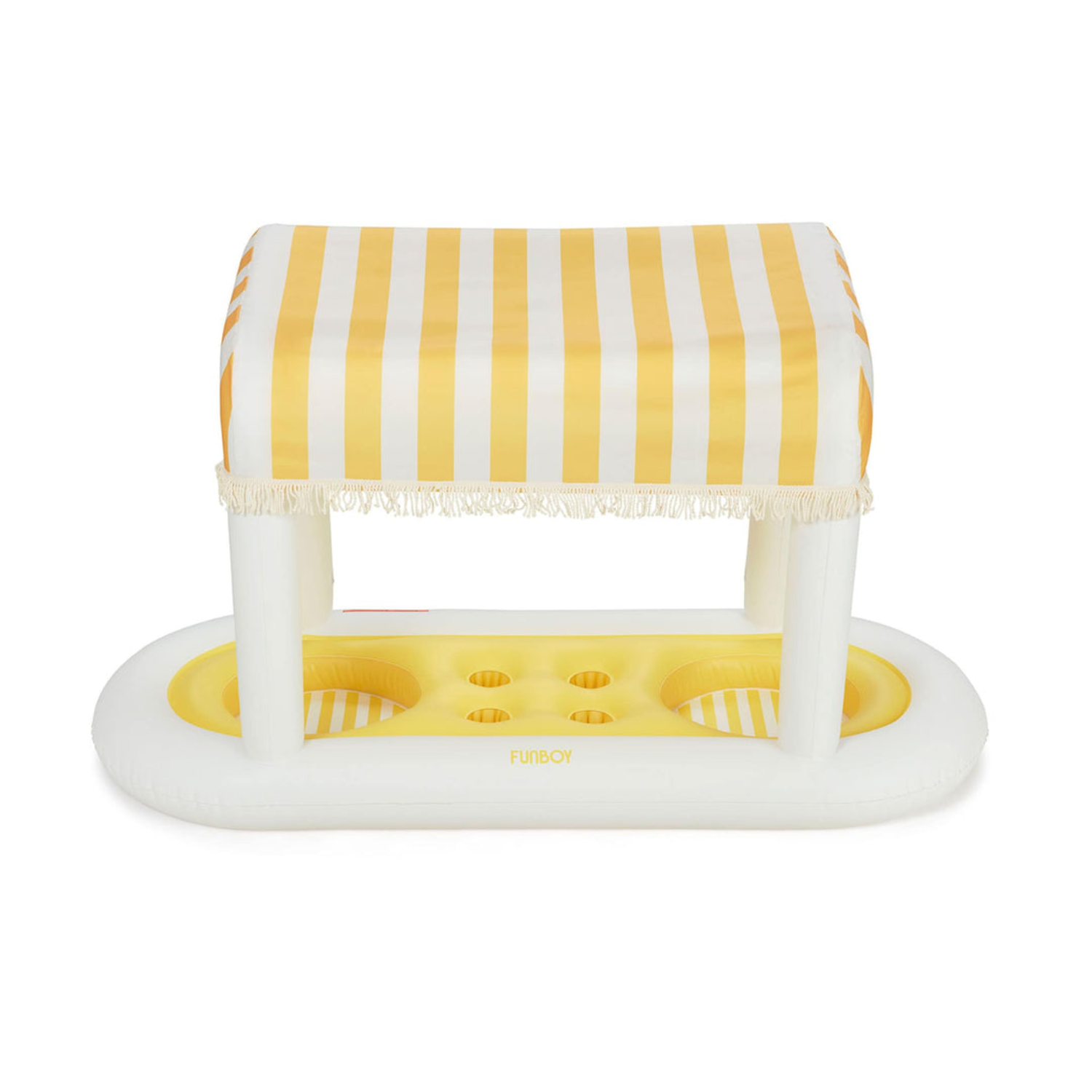 Inflatable Candy Striped Yellow Cabana Bar