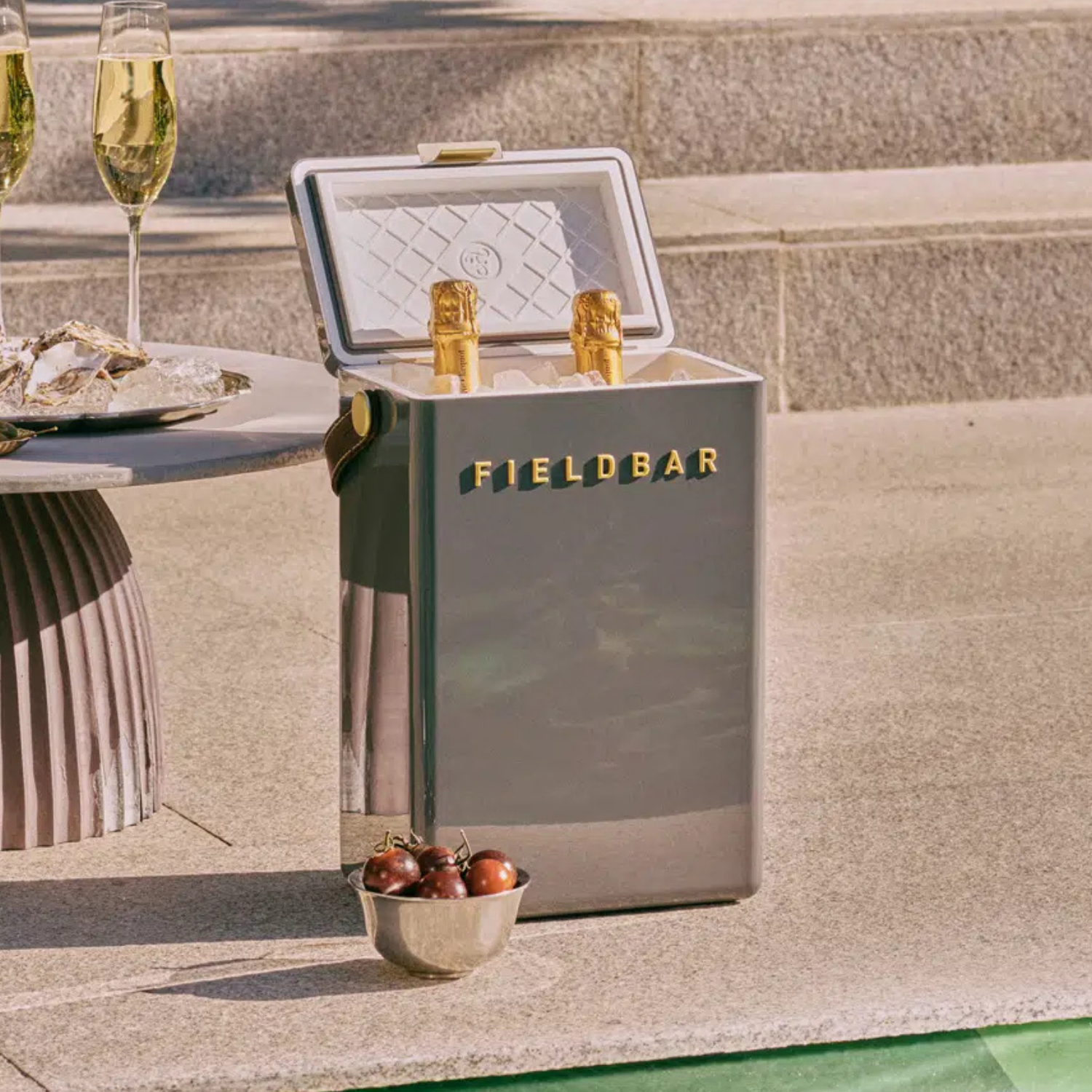 Fieldbar Drinks Box 10L Cooler - Oyster Grey