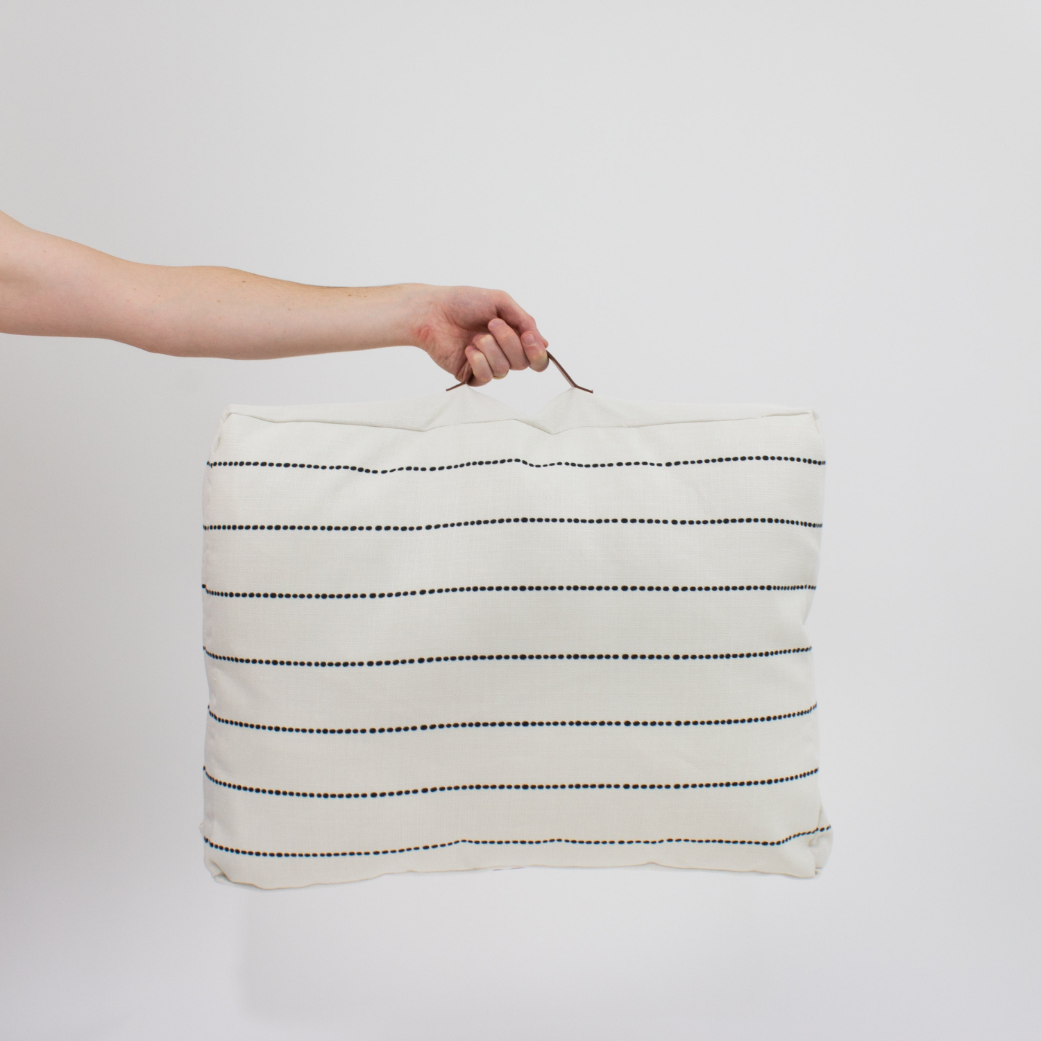 Ivory/Black Stripe Dog Bed