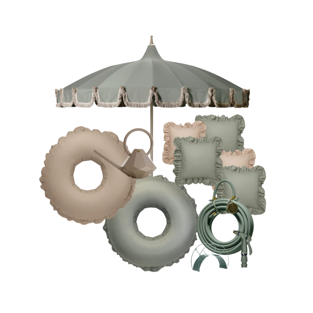 Garden Oasis Glam Kit - Set of 10 - Green/Beige