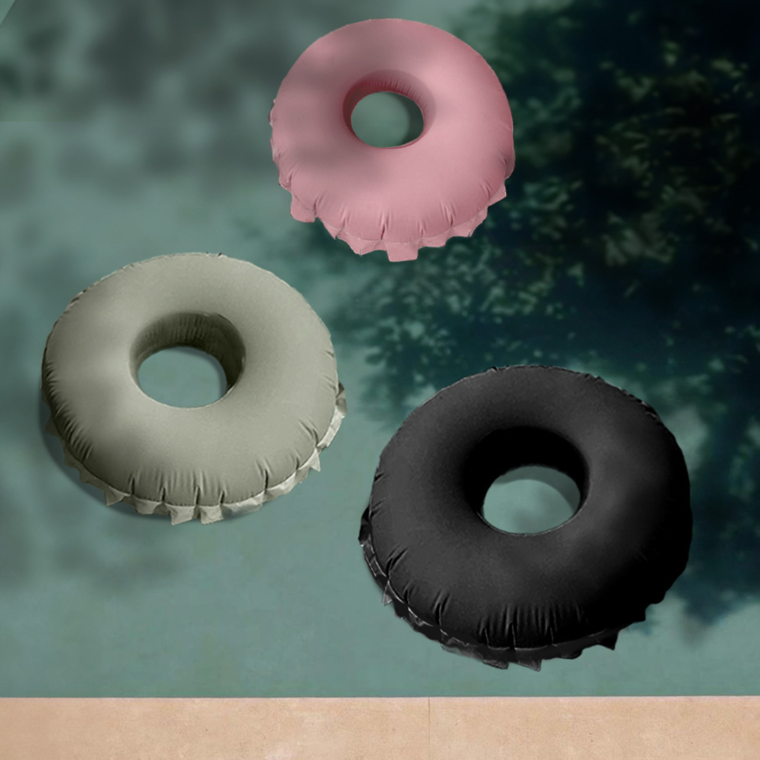 Eucalyptus Green Donut Inflatable Pool Float
