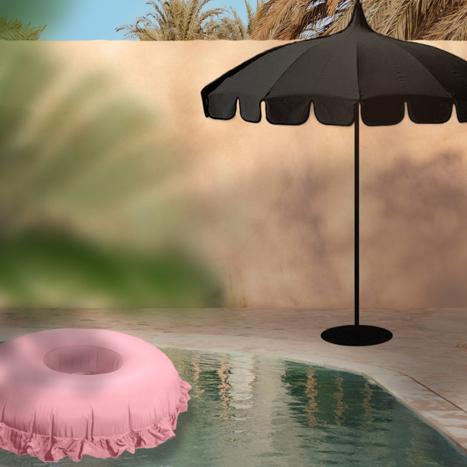 Strawberry Pink Donut Inflatable Pool Float