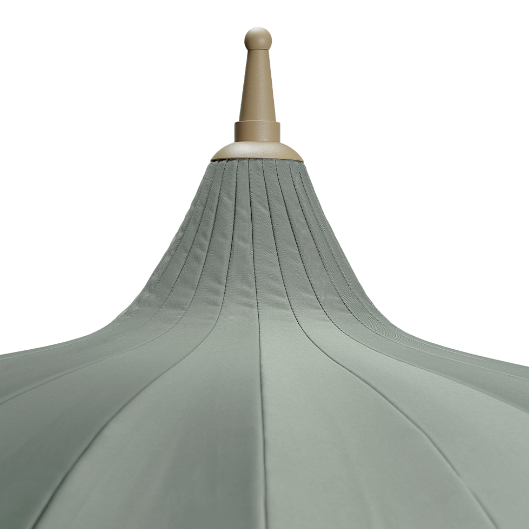 Fringe 8' Round Garden Umbrella - Eucalyptus