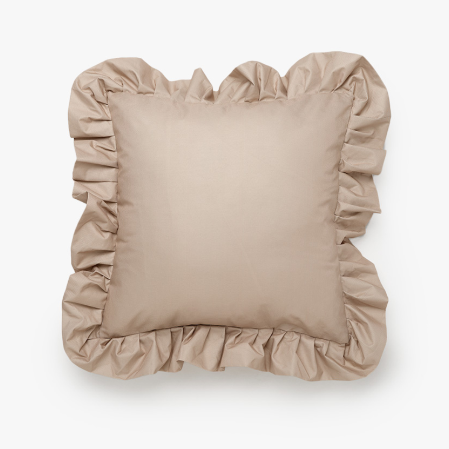 Ruffles 24" Outdoor Toss Pillow - Sand Beige