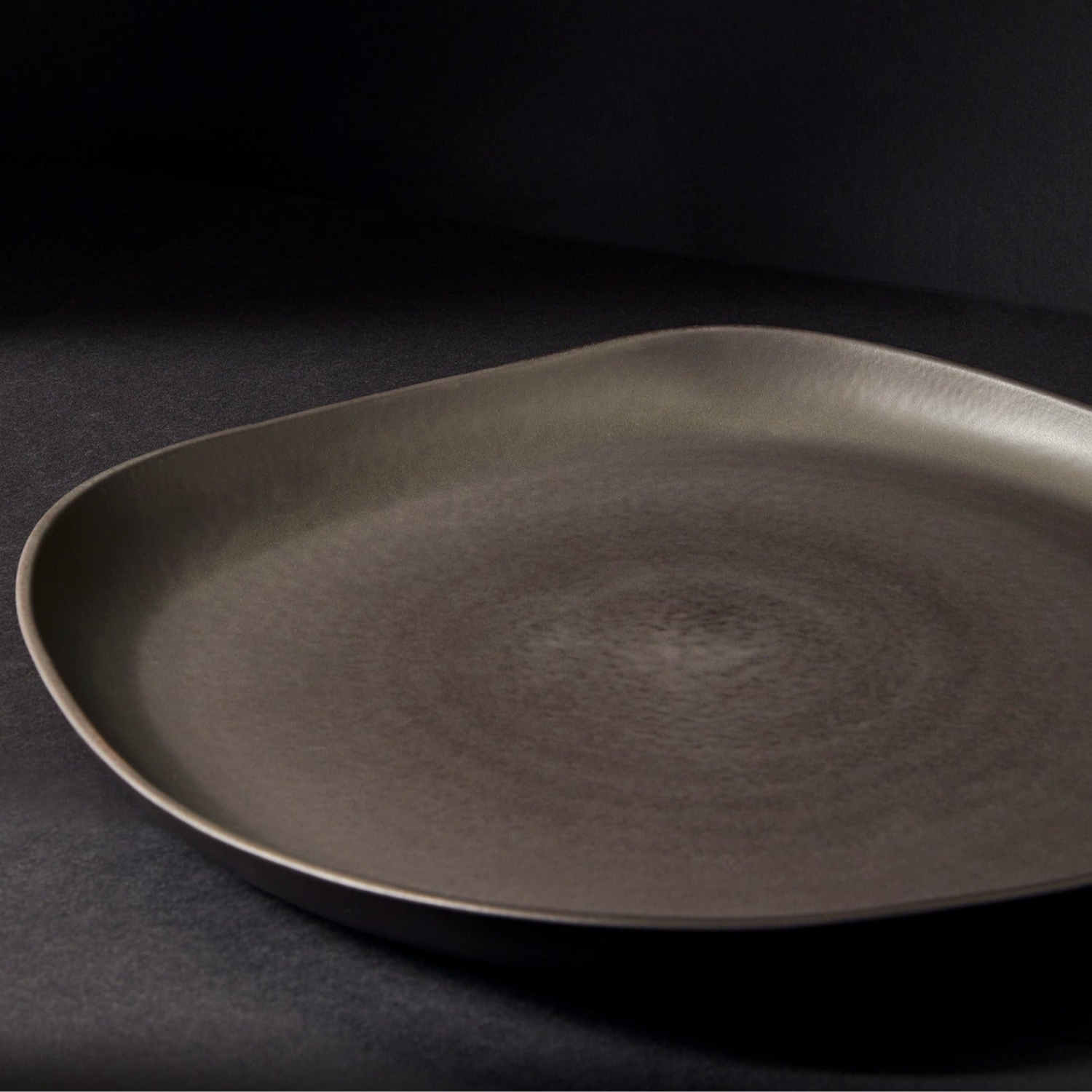 Stoneware Serving Platter- Matte Black