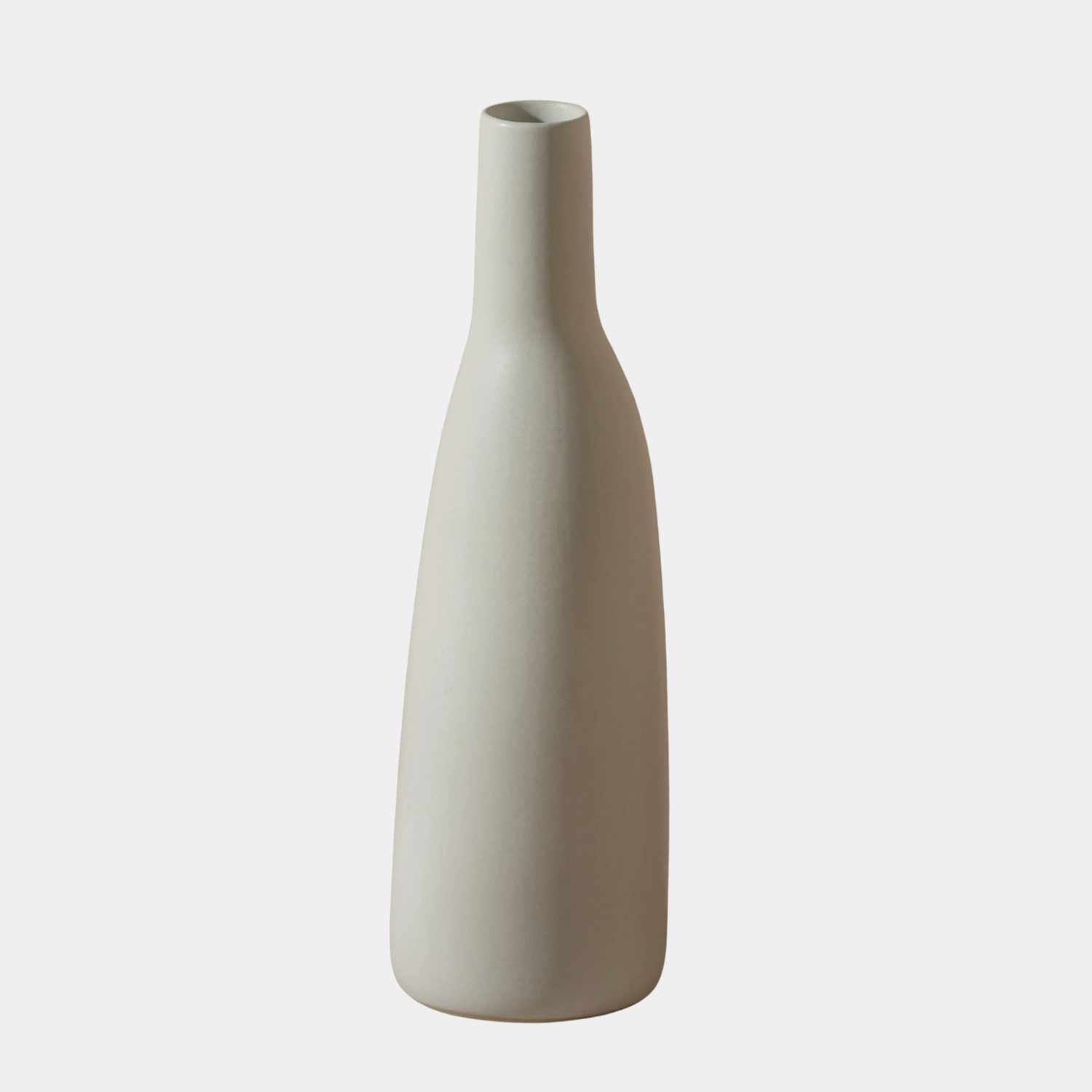 Matte White Stoneware Carafe