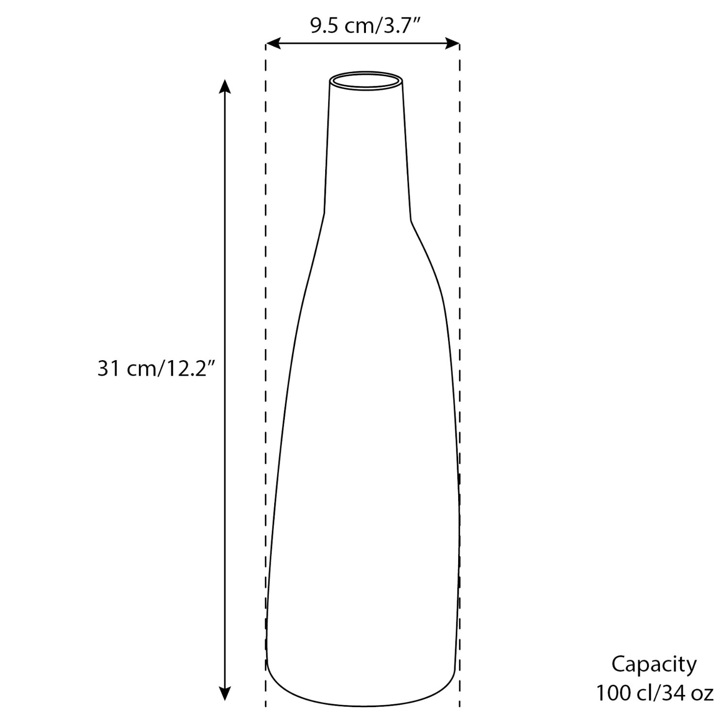 Matte White Stoneware Carafe