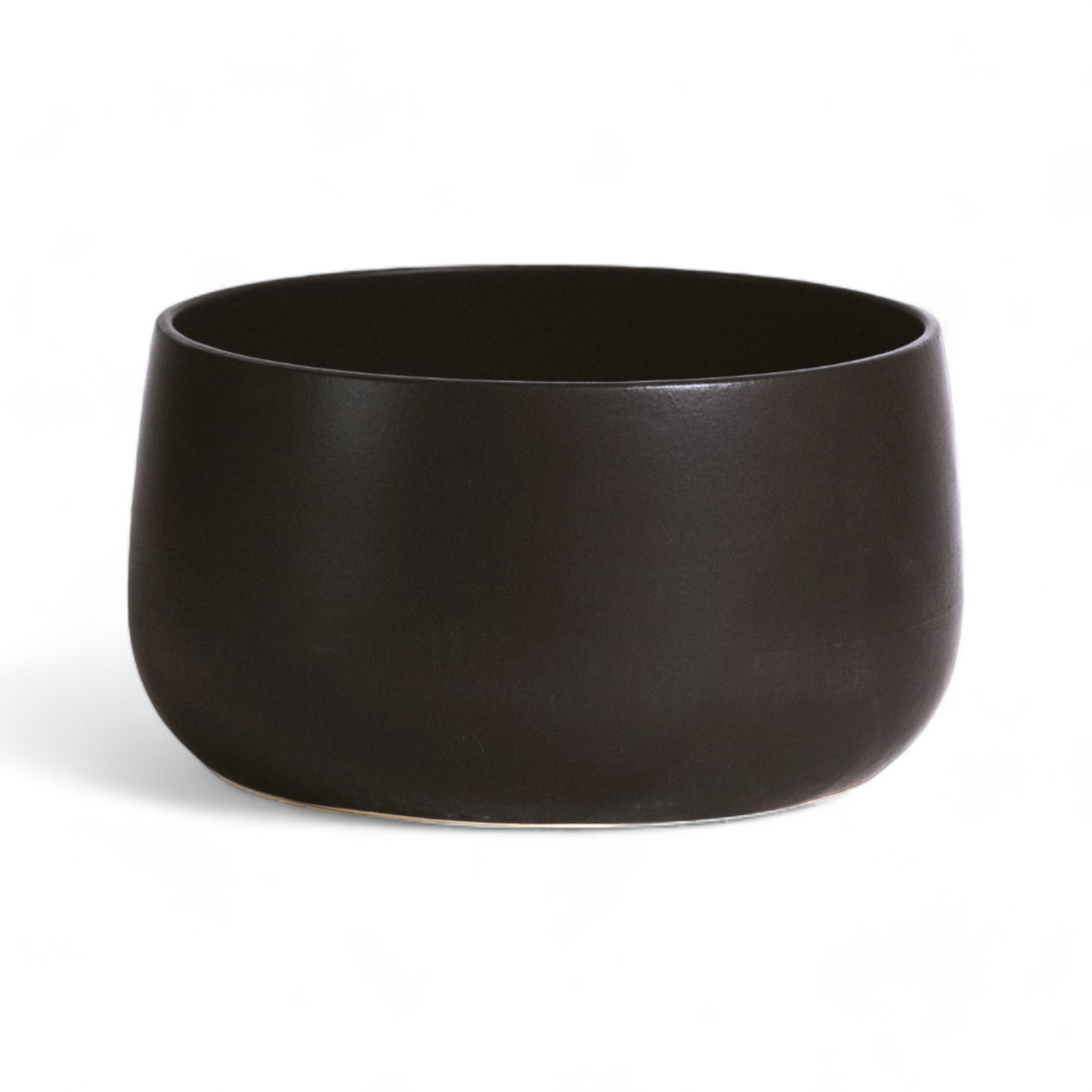 Matte Black Stoneware 9" Tall Serving Bowl