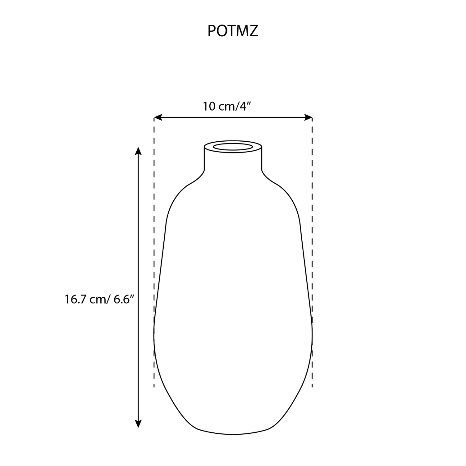 Matte Black Stoneware Vase