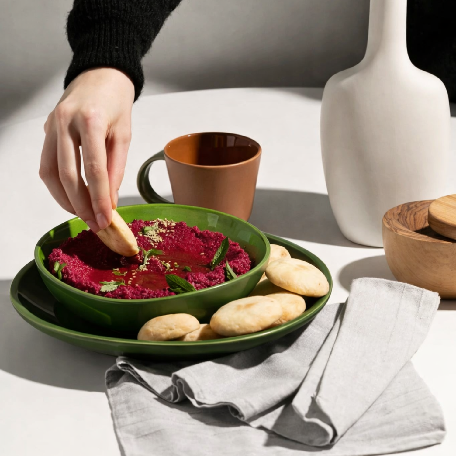 Stoneware Soup Plate - Green