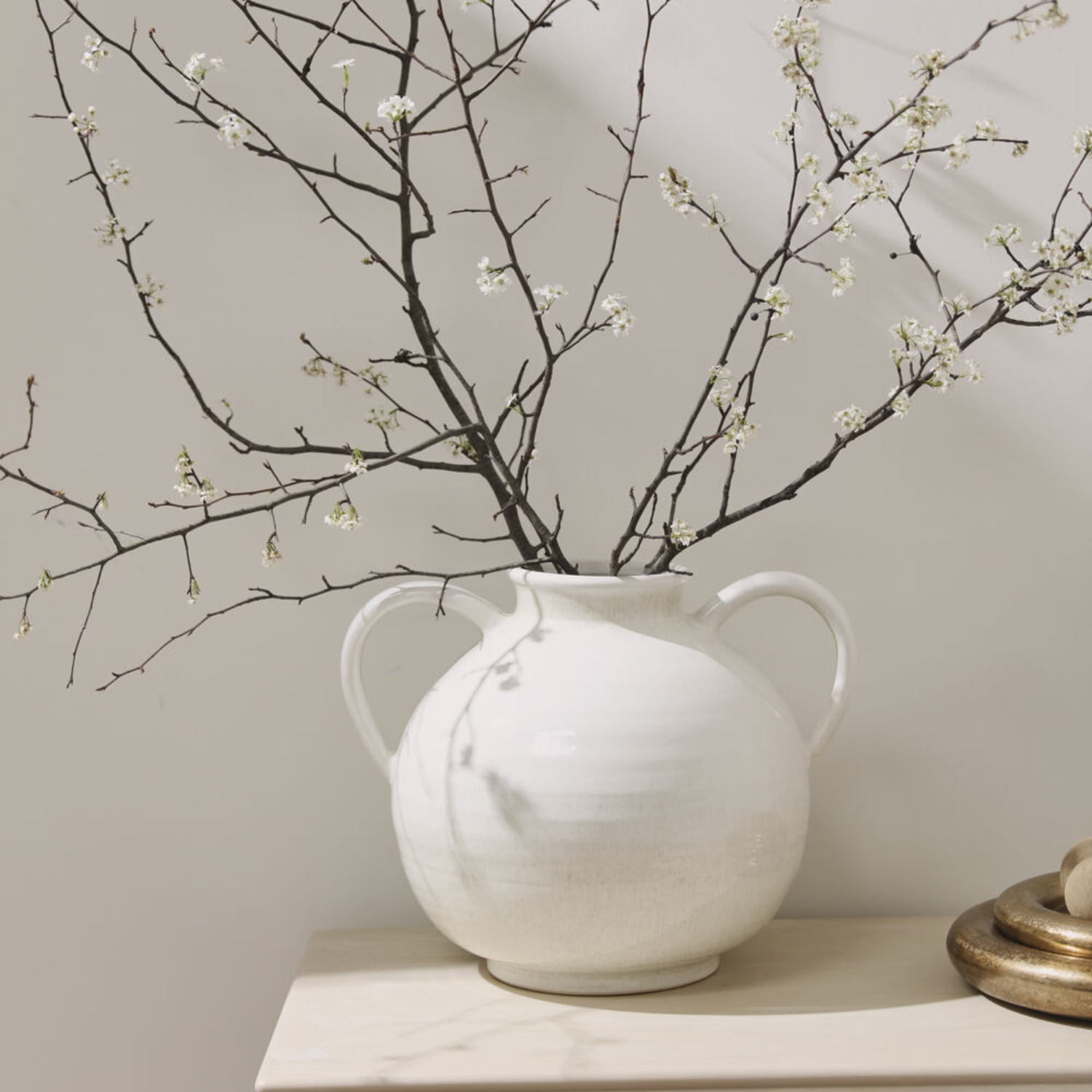 Solis Loop Handle Ceramic Vase
