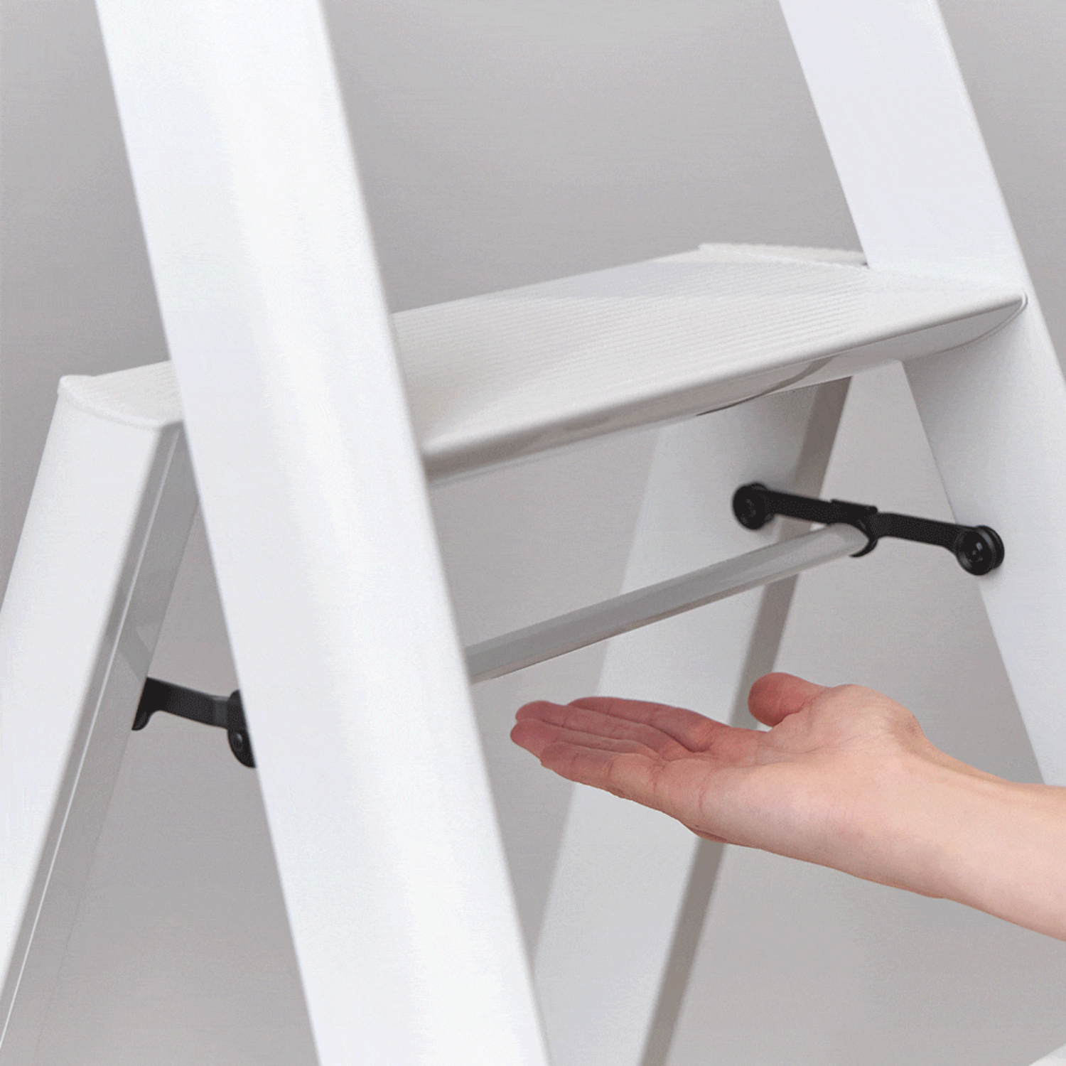 Kura 2-Step Ladder Stool - Black