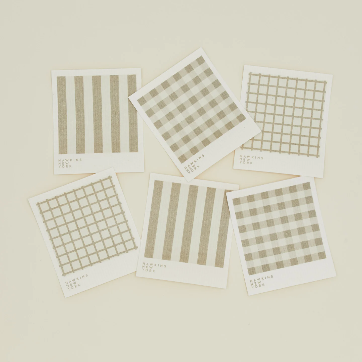 Sorrento Swedish Dish Cloth (Set of 6) - Ivory/Flax