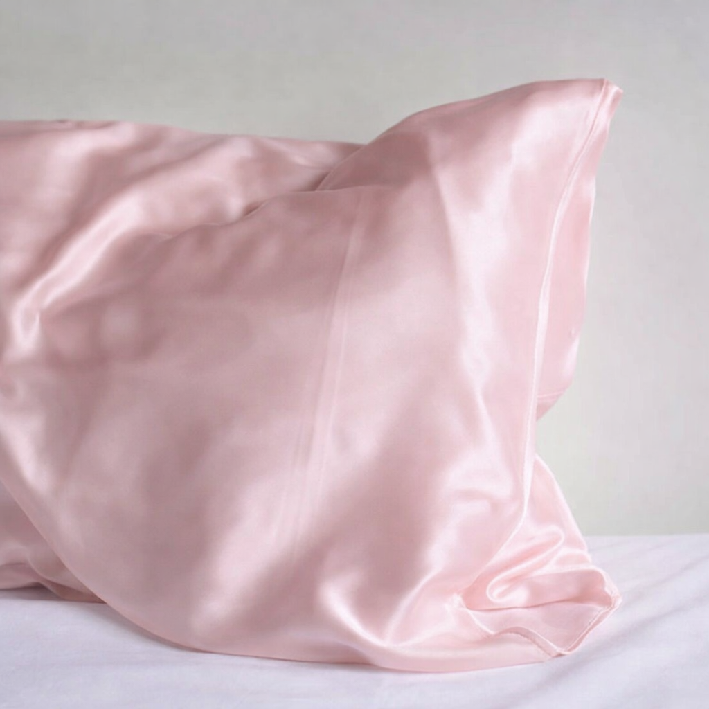 Pink Organic Silk Pillow Sham