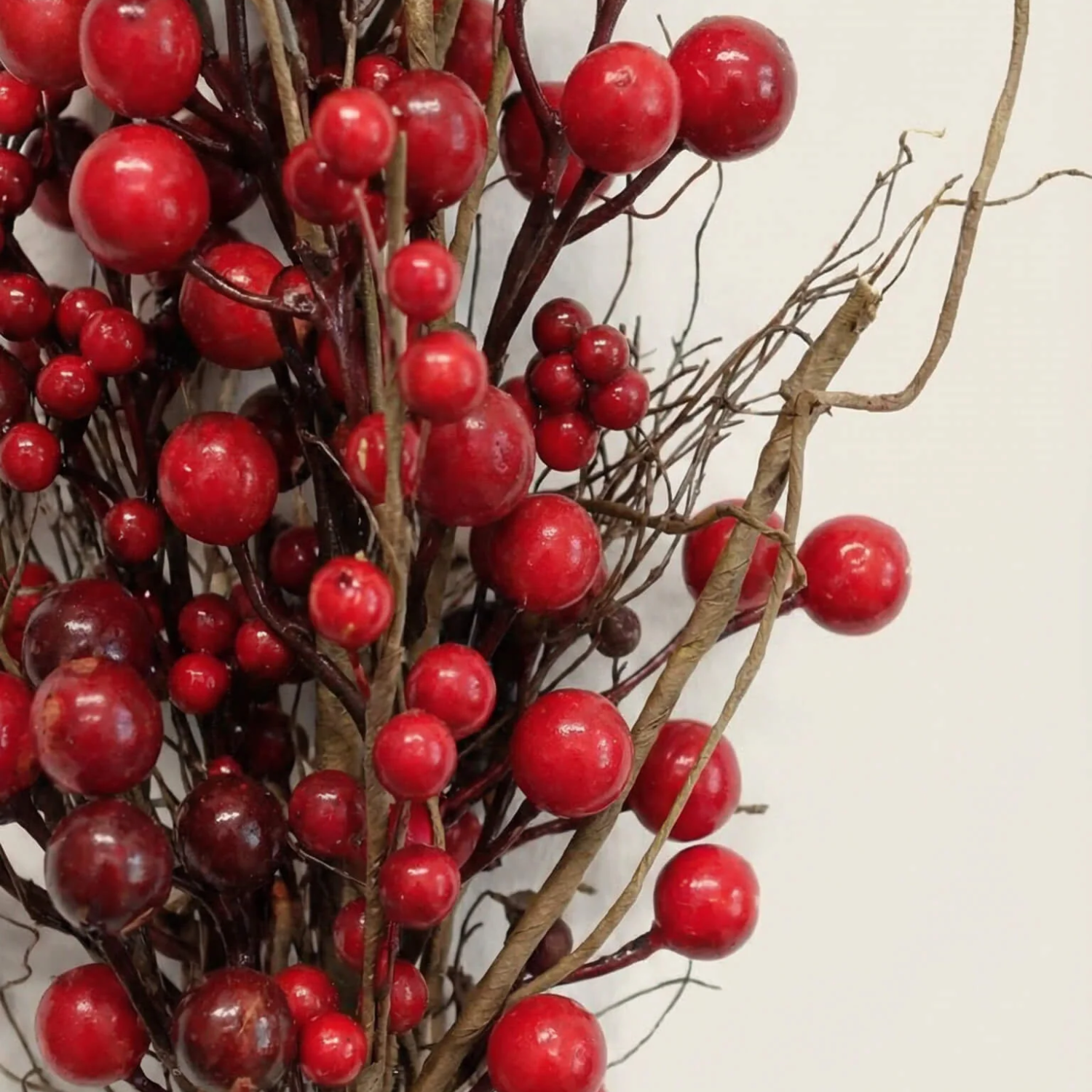Artificial 34" Red Winterberry Stem