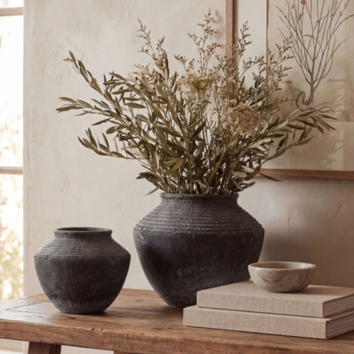 Umbria Charcoal Terracotta Vase