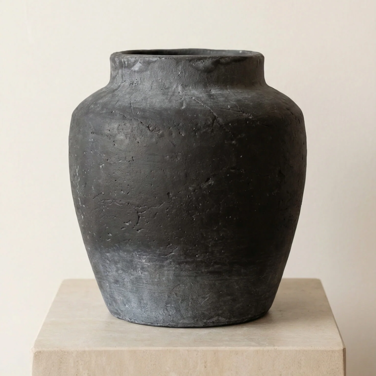 Provencal Charcoal Terracotta Vase