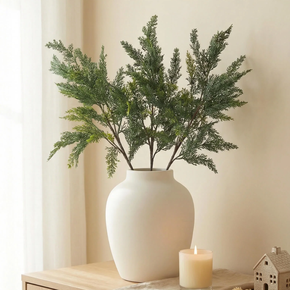Artificial Real Touch 28" Cypress Cedar Stem