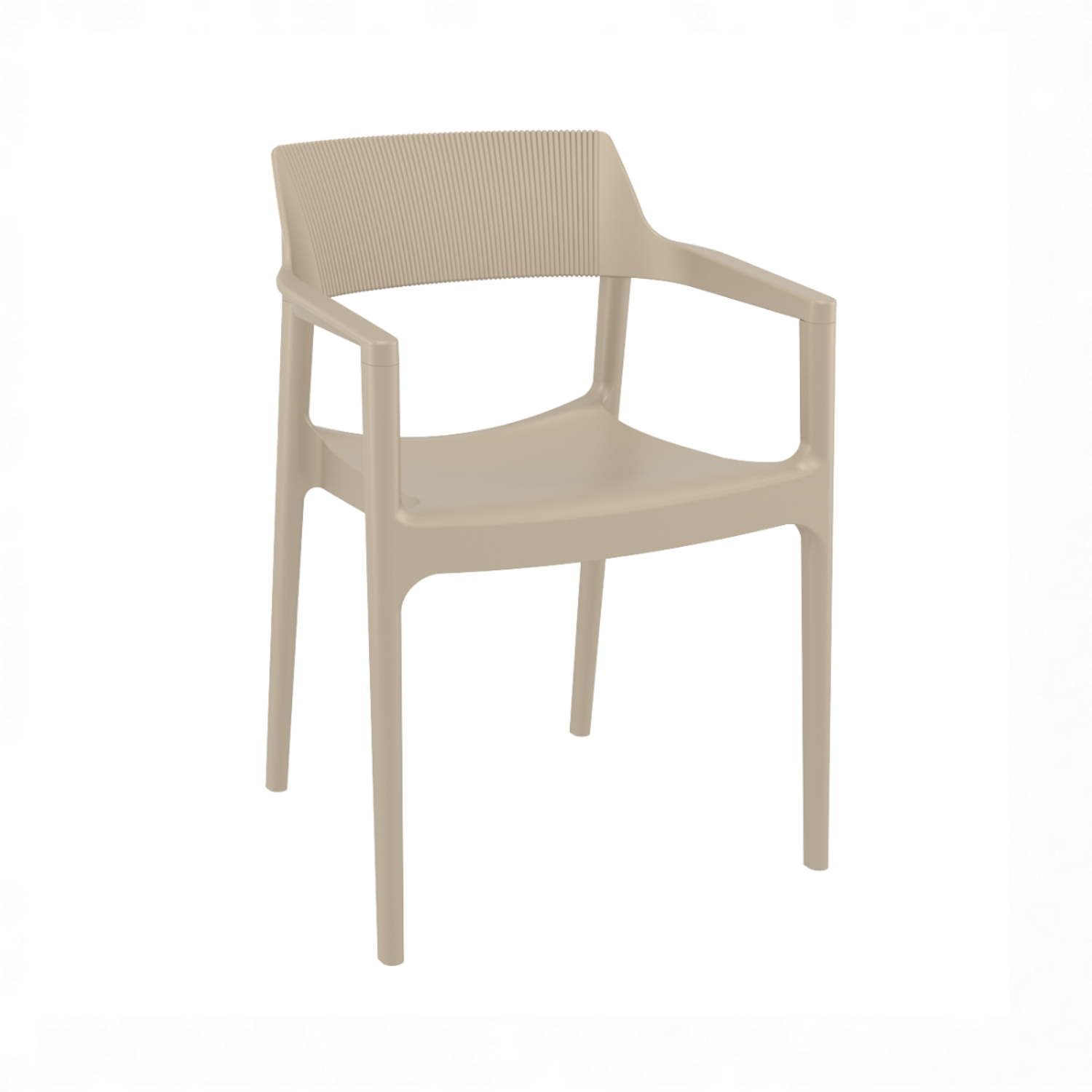 Albany Taupe Arm Chair (Set of 4)