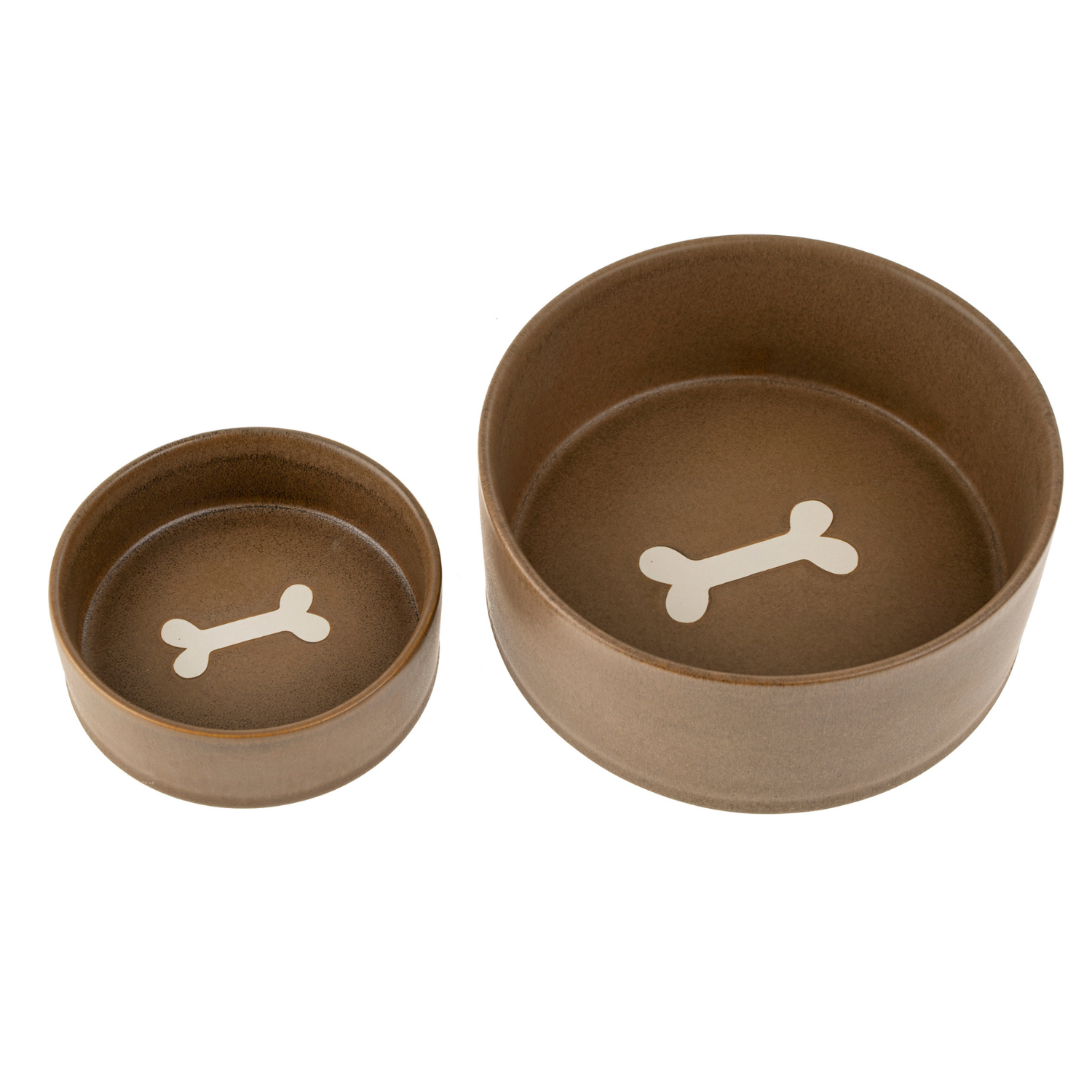Brown Bone Pet Bowl