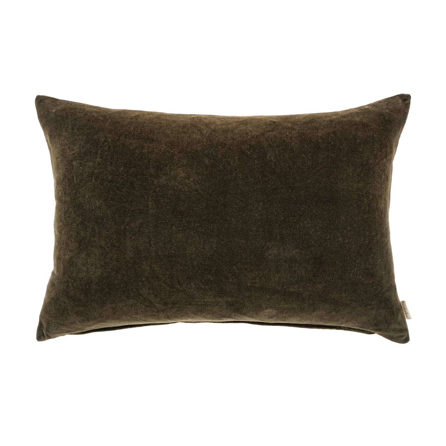 Velvet Midnight Green Kidney Toss Pillow
