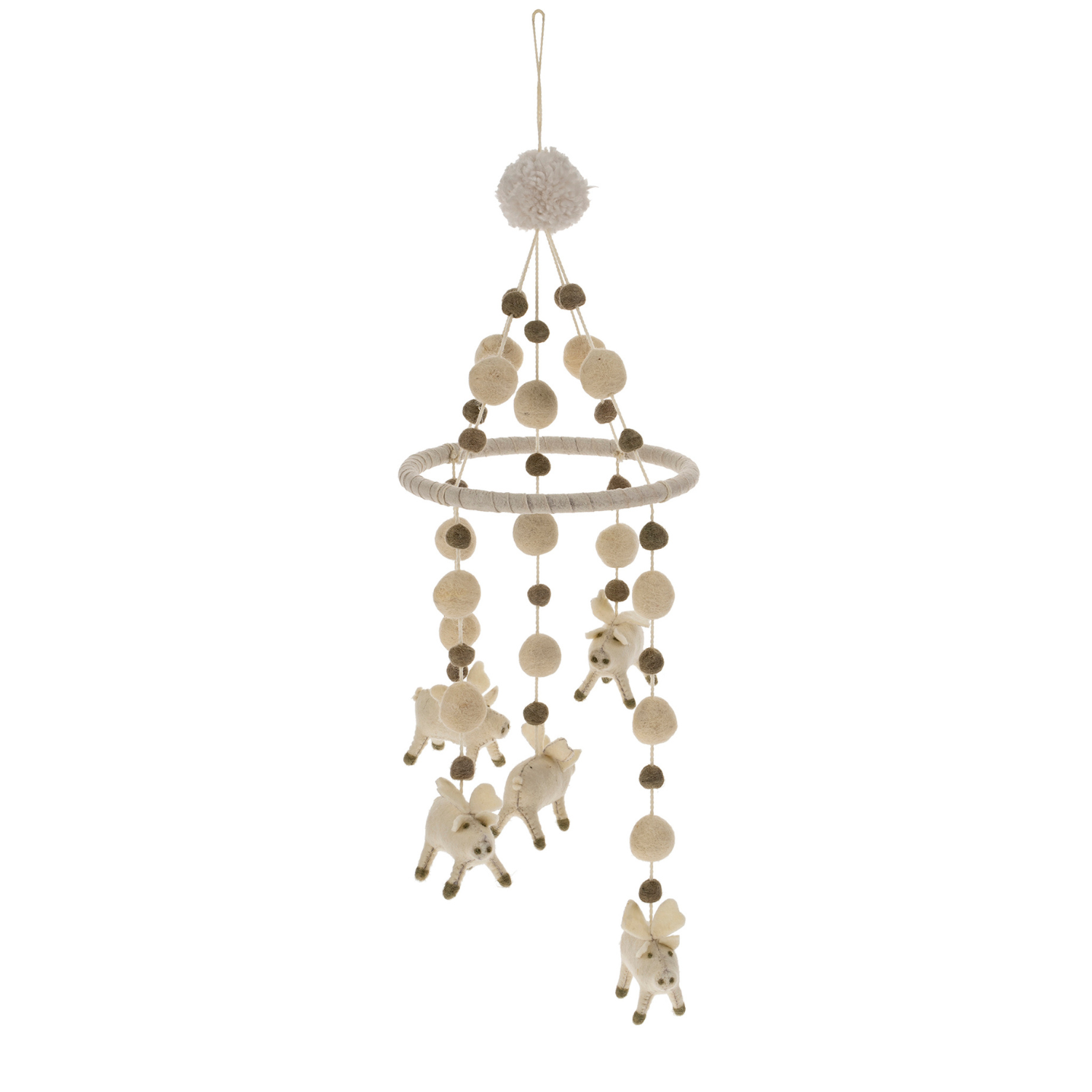 Floating Felt Pig Mobile