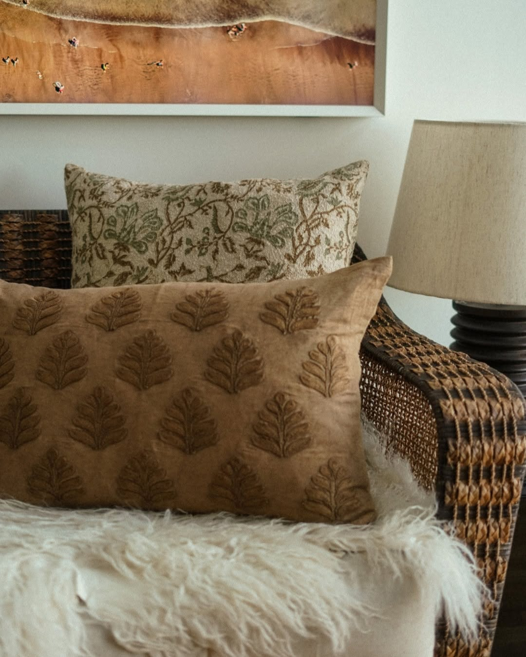 Grove Linen Kidney Pillow - Mink