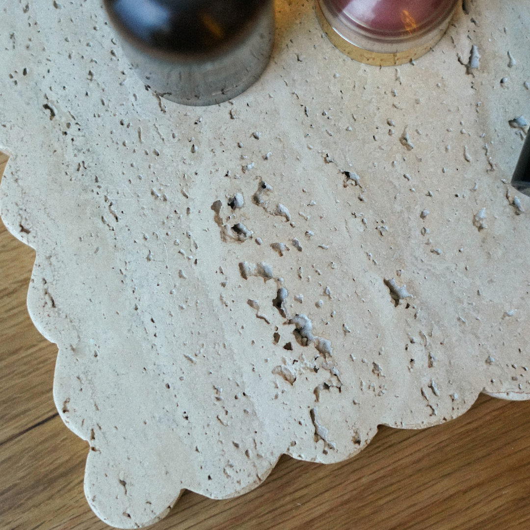 Travertine Scallop Tray