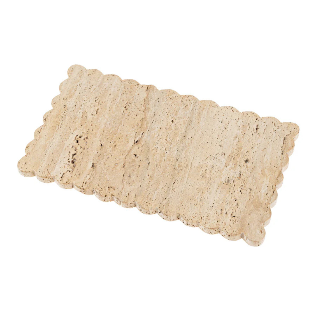 Travertine Scallop Tray