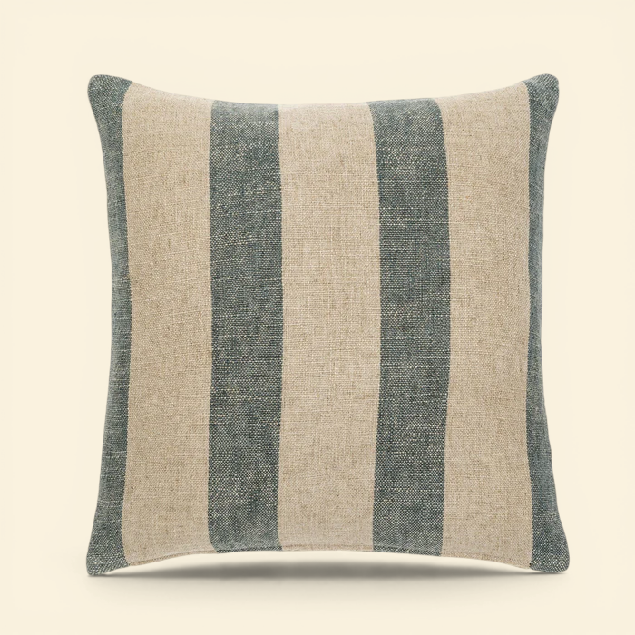 Stone Blue Striped Toss Pillow