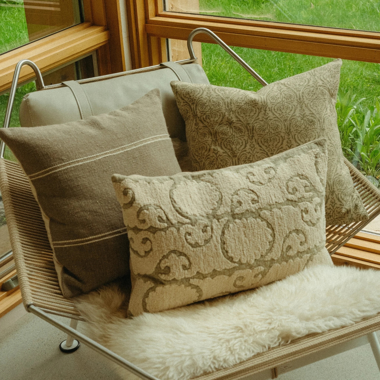 Farmhouse Stripe Toss Pillow