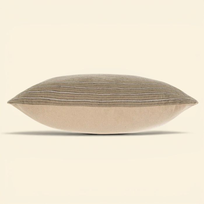 Caramel Striped Kidney Toss Pillow