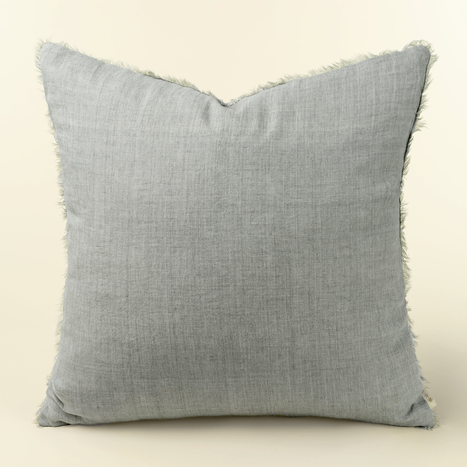 Cambri Flint Grey Linen Pillow