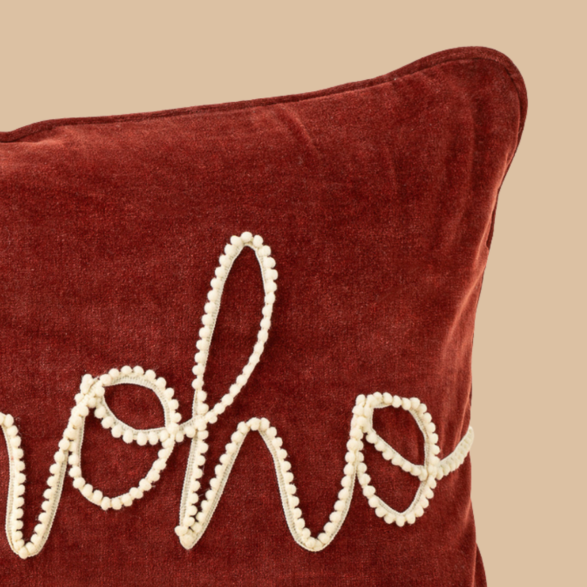 Ho Ho Ho Velvet Toss Pillow
