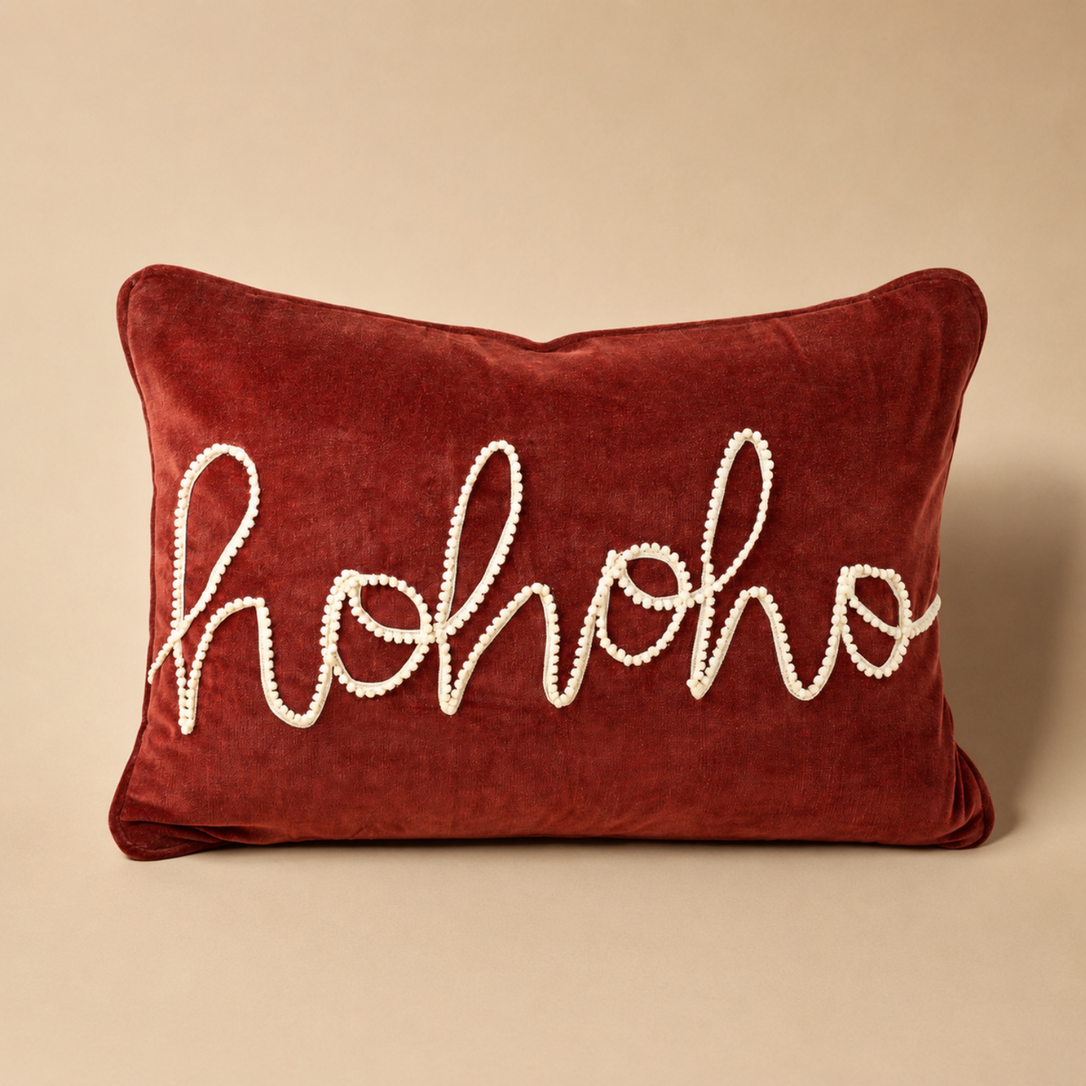 Ho Ho Ho Velvet Toss Pillow
