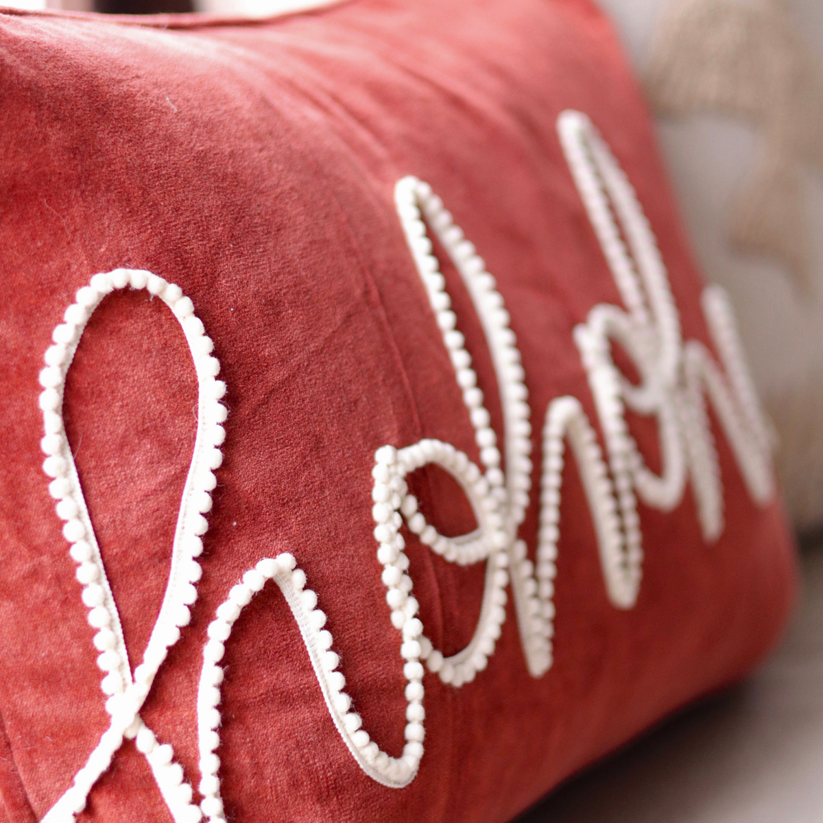 Ho Ho Ho Velvet Toss Pillow