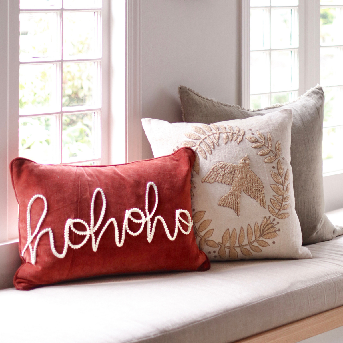 Ho Ho Ho Velvet Toss Pillow
