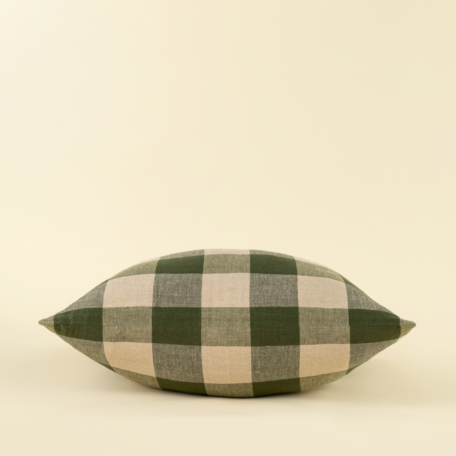 Green Gingham Toss Pillow