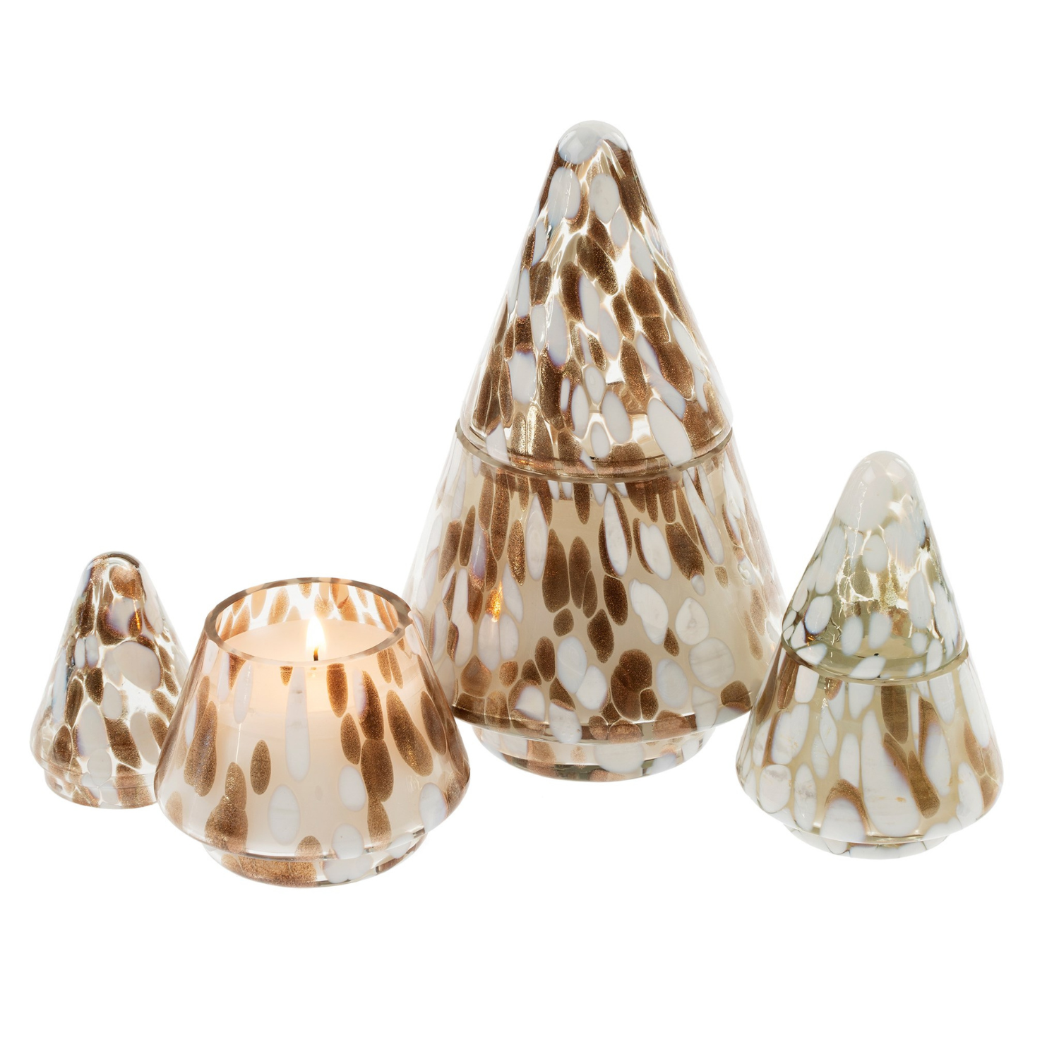 Winter Confetti Tree Candle