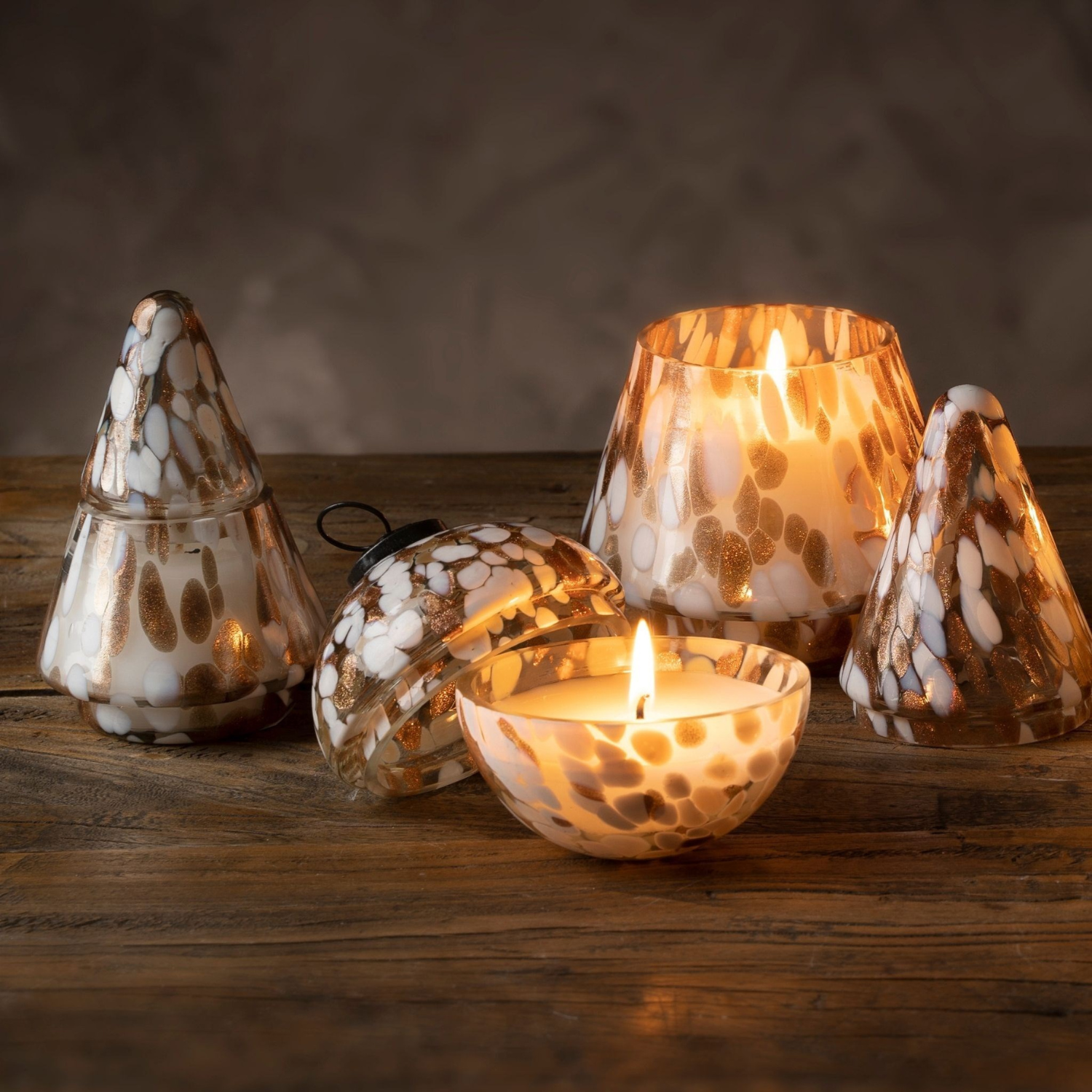 Winter Confetti Tree Candle