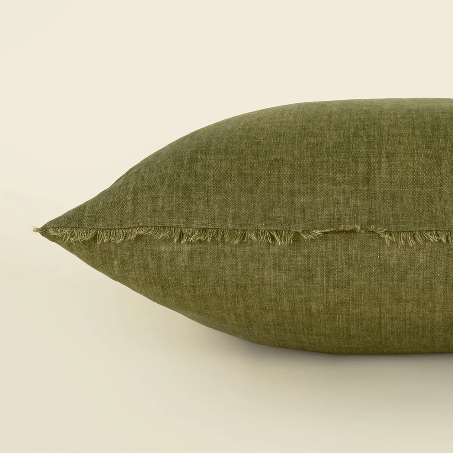 Cambri Dark Moss Linen Pillow